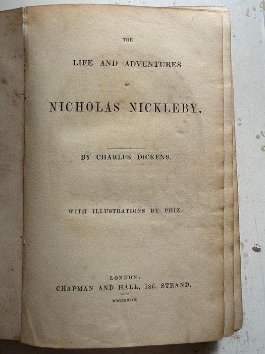 DICKENS, Charles - 1st. ed. The Life and Adventures of, Antiek en Kunst, Antiek | Boeken en Manuscripten