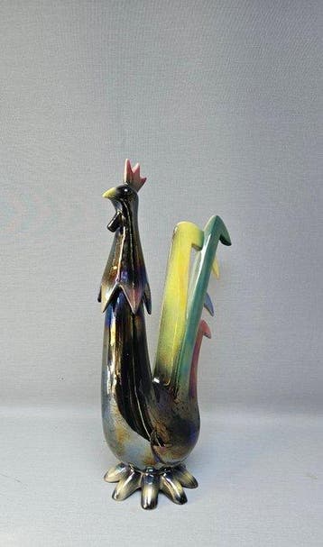 Statue, Vintage Jema Holland Keramische Haan - 37 cm -