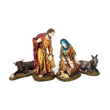 Escuela Italiana - Kerststal - Veelkleurig - Gips - Geboorte