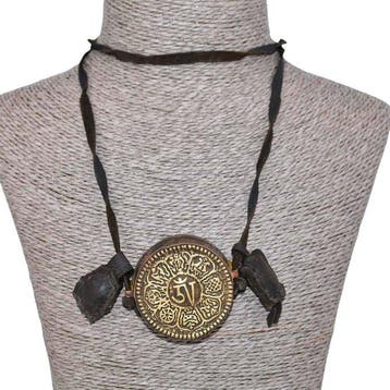 Tibetaanse reliquaireketting — Circulaire ghau, Antiek en Kunst