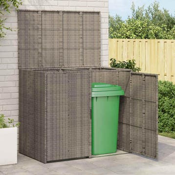 vidaXL Doos Afvalemmer Doos 2 st Grijs 130 x 80 x 115 cm, Verzenden, Nieuw