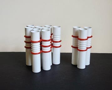IKEA - Martin Vallin - Vaas - Staal - 2x set modulaire