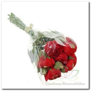 Ranonkels Rood Zijden bundel, Huis en Inrichting, Woonaccessoires | Kunstplanten en Kunstbloemen, Nieuw