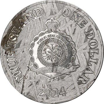 Niue. 1 Dollar 2024 Koi Fish Meteorite Coin Aletai, 1 Oz