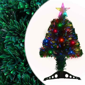 vidaXL Voorverlichte kerstboom met standaard en LED 64 cm, Verzenden