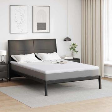 vidaXL Matras Topper Wit 140 x 190 cm Jacquard Stof, Maison & Meubles, Verzenden