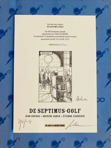 Blake & Mortimer - De Septimus-golf - Luxe linnen HC - 1, Boeken, Nieuw