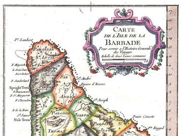 Barbade - .; N. Bellin - Carte de lIsle de la Barbade -