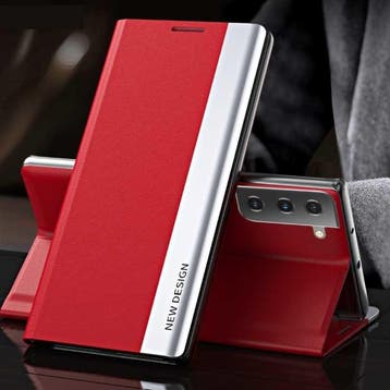 Samsung S20 Magnetische Flip Case - Luxe Hoesje Cover Rood, Verzenden, Nieuw