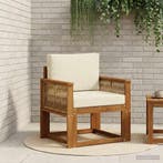 vidaXL Buiten Midden Sofa Massief Acacia Hout Naturel, Tuin en Terras, Verzenden, Nieuw