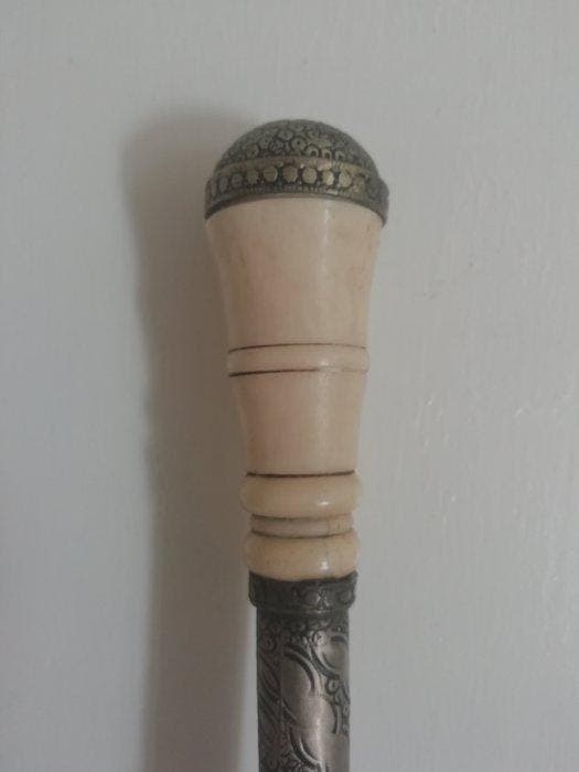 Wandelstok - hout bot metaal - Vittoriano, Antiquités & Art, Antiquités | Autres Antiquités