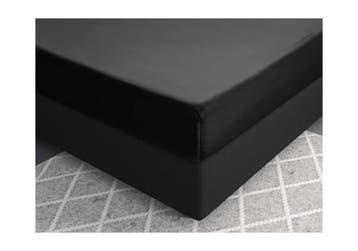 PRIMAVIERA DELUXE Satijnen Hoeslaken Zwart - 70 x 200, Nieuw