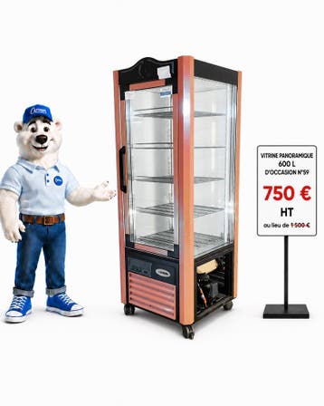 Vitrine panoramique réfrigérée 600 litres – 4 plateaux rotat, Elektronische apparatuur, Nieuw, 60 cm of meer, 120 tot 140 cm