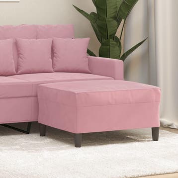 vidaXL Voetenbank 70x55x41 cm fluweel roze, Verzenden, Nieuw