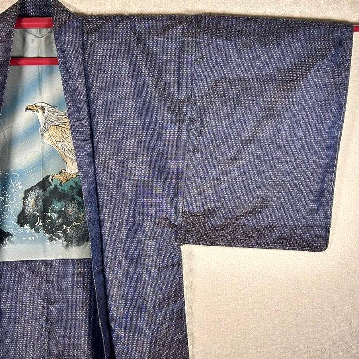 Heren authentieke Oshima Tsumugi lange haori –, Antiek en Kunst, Antiek | Overige Antiek