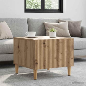 vidaXL Salontafel Artisanaal eiken 49 x 50 x 40 cm Bewerkt, Verzenden