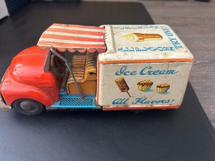 other - Blikken speelgoed - Ice Cream Truck and Jeep -, Antiquités & Art, Antiquités | Jouets