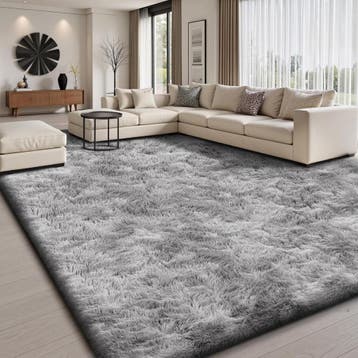 Grijs vloerkleed 160x230cm zacht | Retour deal | Pak die..., Hoogpolig, Verzenden, 150 tot 200 cm, Grijs