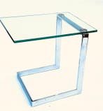 Gebra - Tafel - glas staal - Gebra design bijzettafel