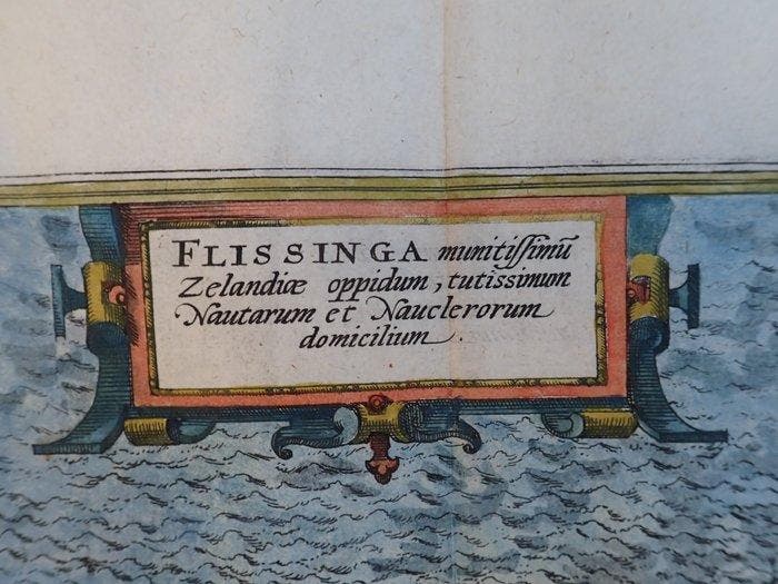 Nederland - Vlissingen; Braun / Hogenberg - Flissinga .., Boeken, Atlassen en Landkaarten