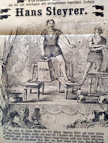 Der bayerische Herkules Hans Steyrer - 1879