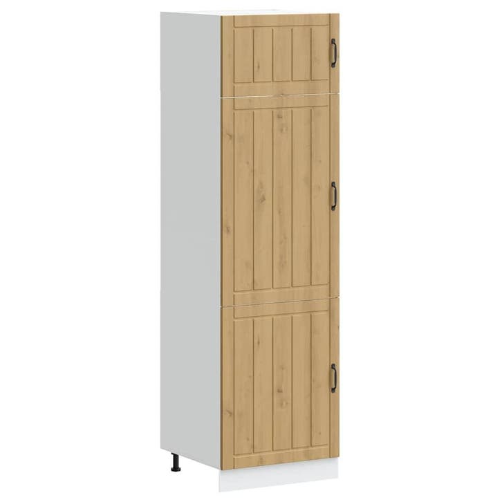 vidaXL Keukenkast Lucca bewerkt hout artisanaal eikenkleur, Maison & Meubles, Armoires | Autre, Envoi
