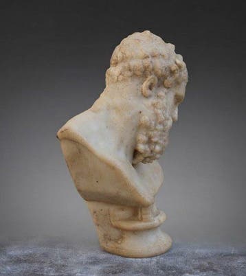 sculptuur, Ercole - 17 cm - Gereconstrueerd Carrara-marmer