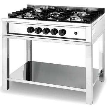Fornuis | Aardgas | 5 Branders (14.3kW) | 230V | Open, Verzenden
