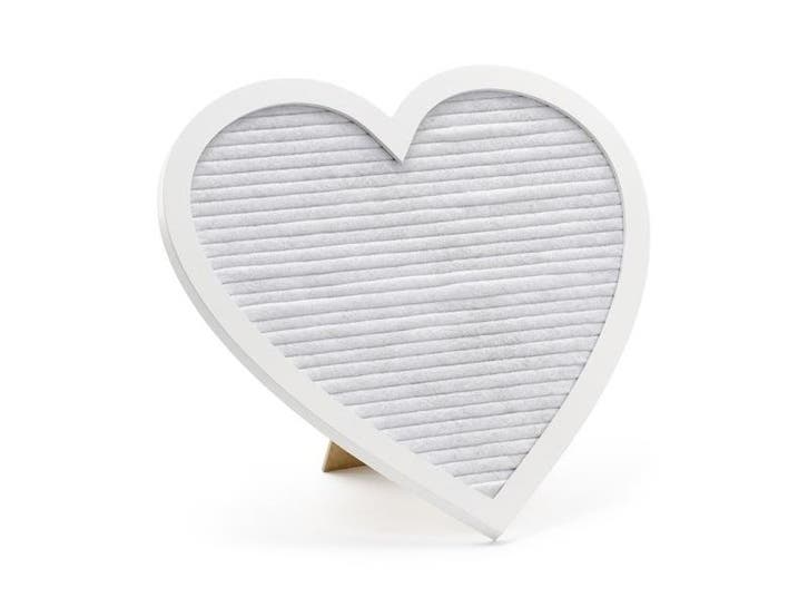 Witte Letterbord Hartje 31cm, Hobby en Vrije tijd, Feestartikelen, Nieuw, Verzenden