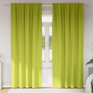 vidaXL Blackout Gordijnen met Ringen 2 pcs Groen 260 x 140, Huis en Inrichting, Stoffering | Gordijnen en Lamellen, Verzenden