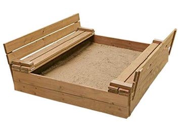 Speelzandbak Hout | Afdekking Zitje | Beste Prijs, 100 cm of meer, Vierkant, Nieuw, Ophalen of Verzenden