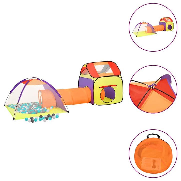 vidaXL Kinderspeeltent met 250 ballen 338x123x111 cm, Kinderen en Baby's, Speelgoed | Buiten | Speeltoestellen, Nieuw, Verzenden