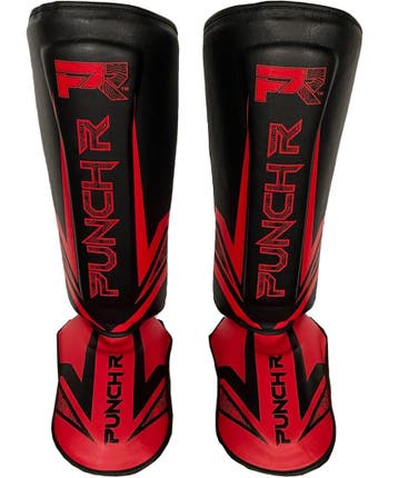 PunchR™ Electric Muay Thai Kickboks Scheenbeschermers Zwart, Verzenden, Nieuw, Overige