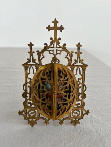 Icoon - Porselein, Metaal - Madonna van de Stoel