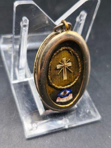 Relikwie - Metaal, Glas, Textiel - 1900-1910 - Heilige Kruis