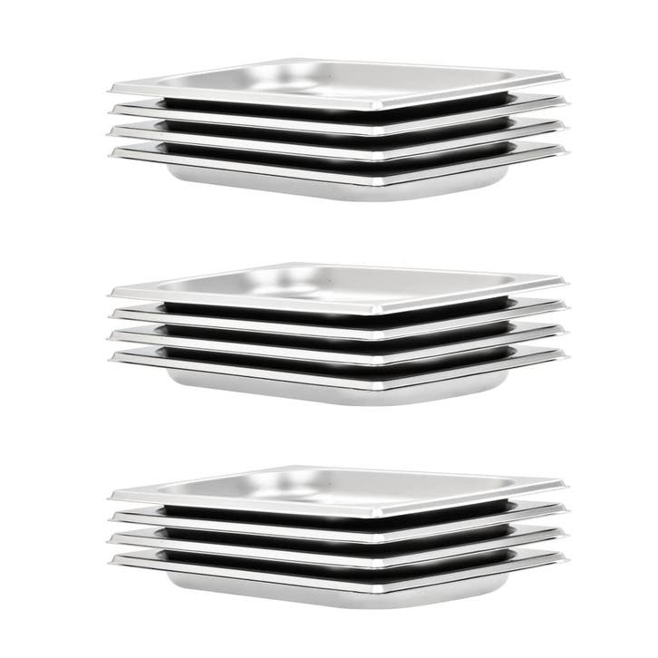 vidaXL Gastronormbakken 12 st GN 1/4 20 mm roestvrij staal, Antiquités & Art, Antiquités | Ustensiles de cuisine, Envoi