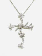 Estrò - Ketting met hanger - 18 karaat Witgoud - 2.50ct. tw.