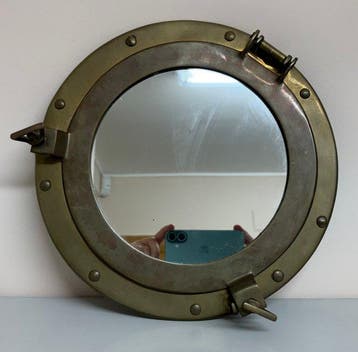 Wandspiegel - Brons - Oog van de os - maritiem