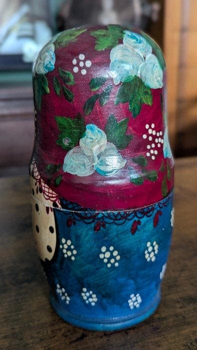 Unknown - Figuur - Matryoshka (7) - Balsa, Antiek en Kunst, Antiek | Speelgoed