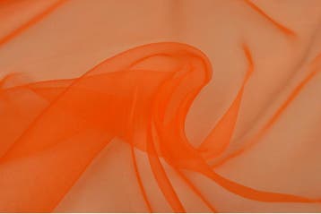 15 meter organza stof - Donker oranje, Verzenden, 120 cm of meer, Oranje, Polyester