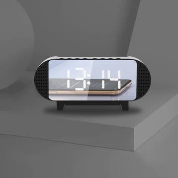 Digitale LED Klok met Luidspreker - Wekker Spiegel Alarm, Electroménager, Réveils, Verzenden
