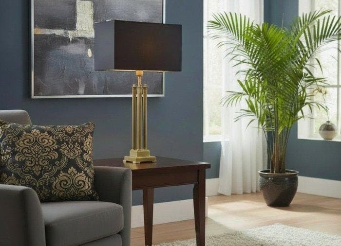 Lamp - Kolommen - Empire-stijl - Luxe - Brons, Messing, Antiquités & Art, Curiosités & Brocante