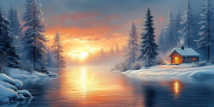Iconica - Winter Cabin Glow · XXL, Antiquités & Art, Art | Objets design
