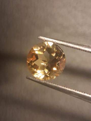 Natural Citrine Gemstone – Faceted Round Cut 7x 7 mm Yellow, Bijoux, Sacs & Beauté, Accessoires Autre, Verzenden