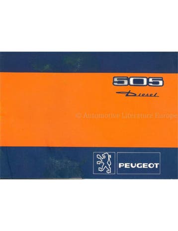 1981 PEUGEOT 505 BIJLAGE INSTRUCTIEBOEKJE, Ophalen of Verzenden
