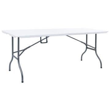 vidaXL Tuintafel inklapbaar 180x72x72 cm HDPE wit, Tuin en Terras, Verzenden, Nieuw