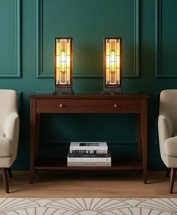 Lamp (2) - Tiffany Art-Decostijl - Glas