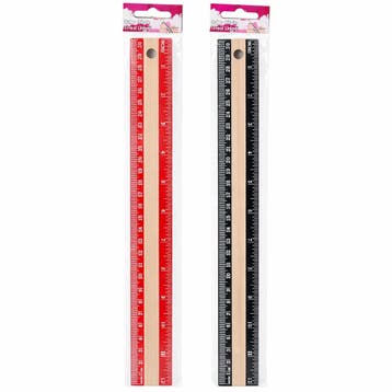 Houten liniaal 30 cm x 3,5 cm (zwart), Verzenden, Nieuw