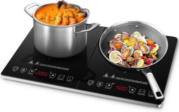 Amzchef Dubbel 3500W | Retour Deal | 57% KORTING!, Verzenden, Zo goed als nieuw, Inductie, 3 kookzones of minder