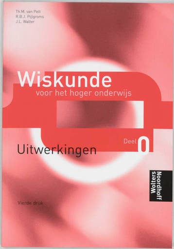 Wiskunde HO 0 - uitwerkingen 9789001033392 Th.M. van Pelt, Verzenden, Gelezen, Th.M. van Pelt